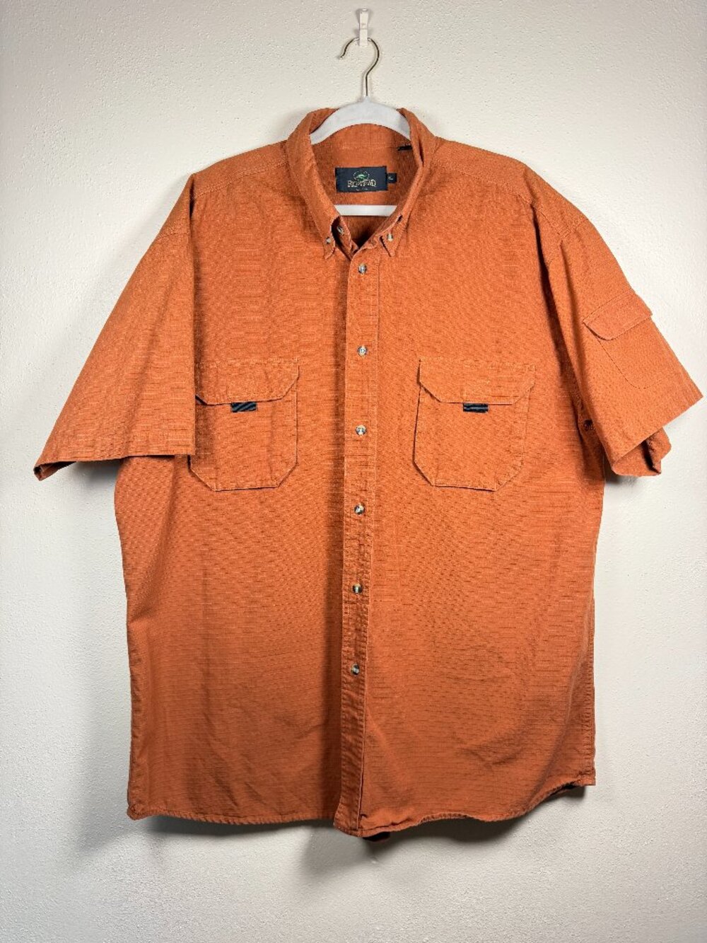 Vintage RedHead Bass Pro Fishing Shirt Button Down Orange XL 100% Cotton